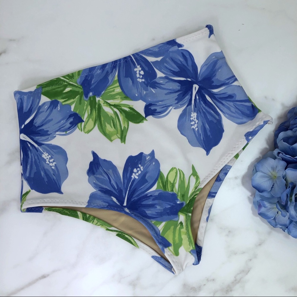 High waist Hawaiian print Bathing suit bottom